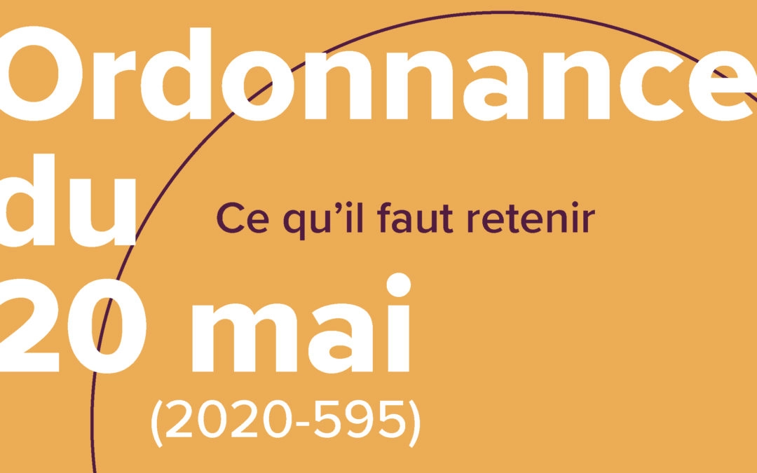 ORDONNANCE DU 20 MAI 2020 (2020-595)